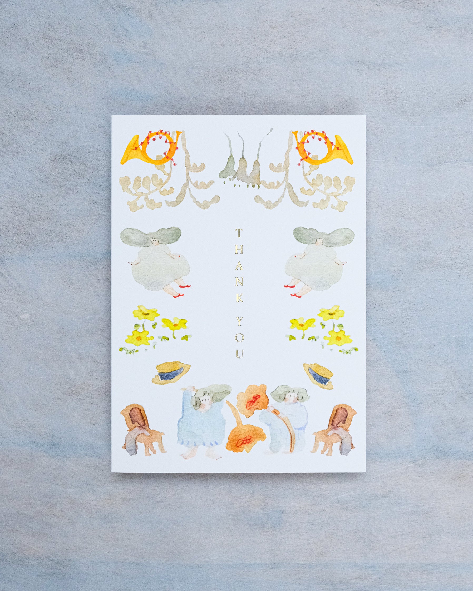 dodolulu Thank You Card - French Horn