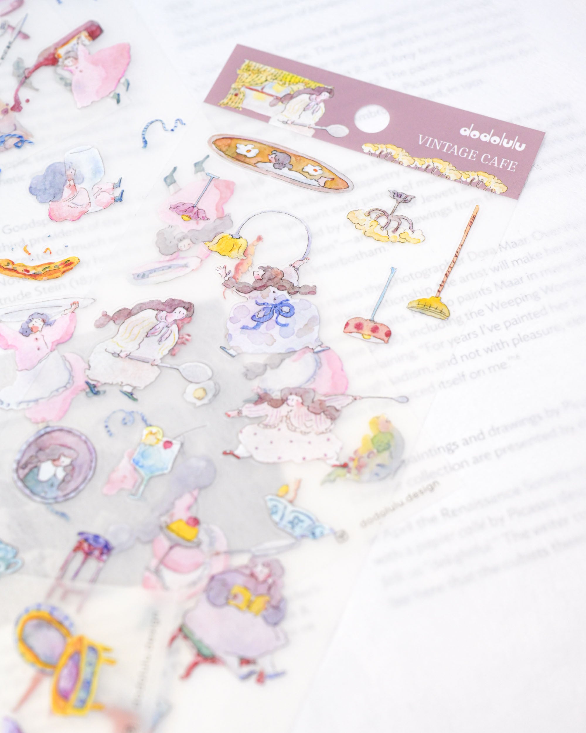 dodolulu Matte Sticker Sheet - Vintage Cafe