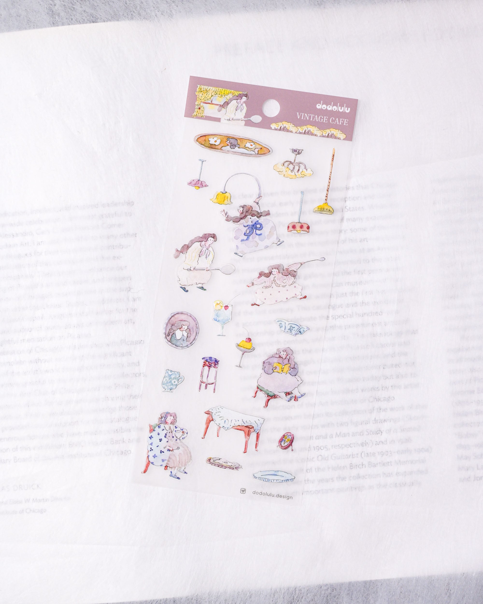 dodolulu Matte Sticker Sheet - Vintage Cafe