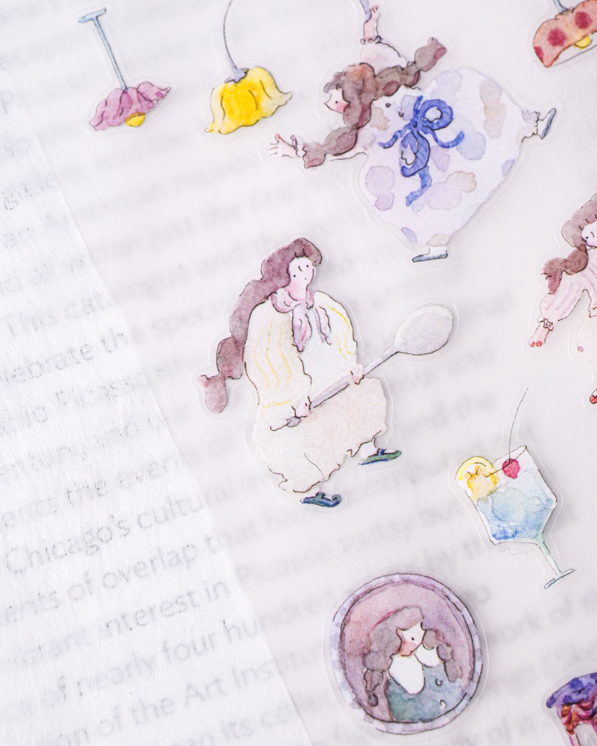 dodolulu Matte Sticker Sheet - Vintage Cafe