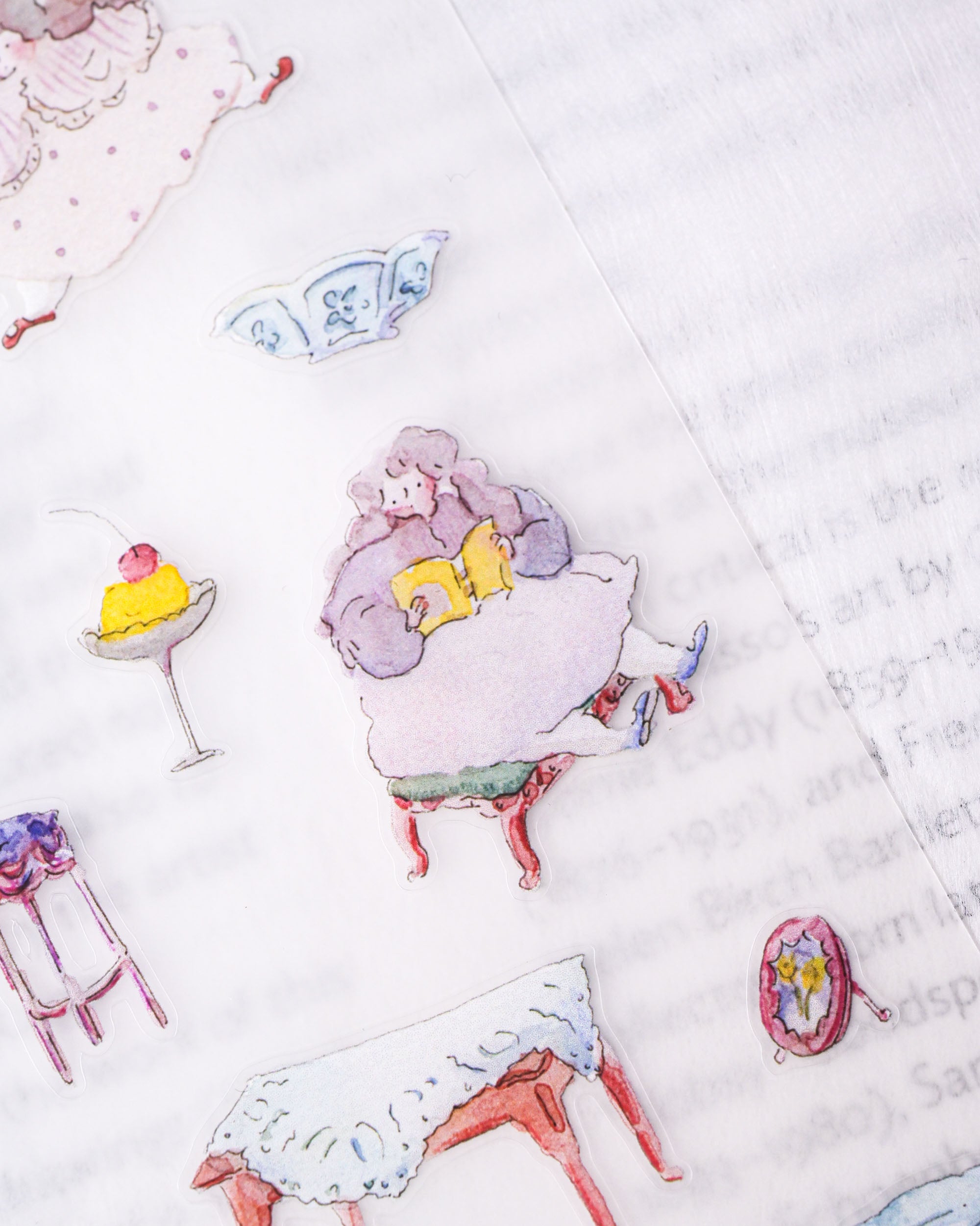 dodolulu Matte Sticker Sheet - Vintage Cafe