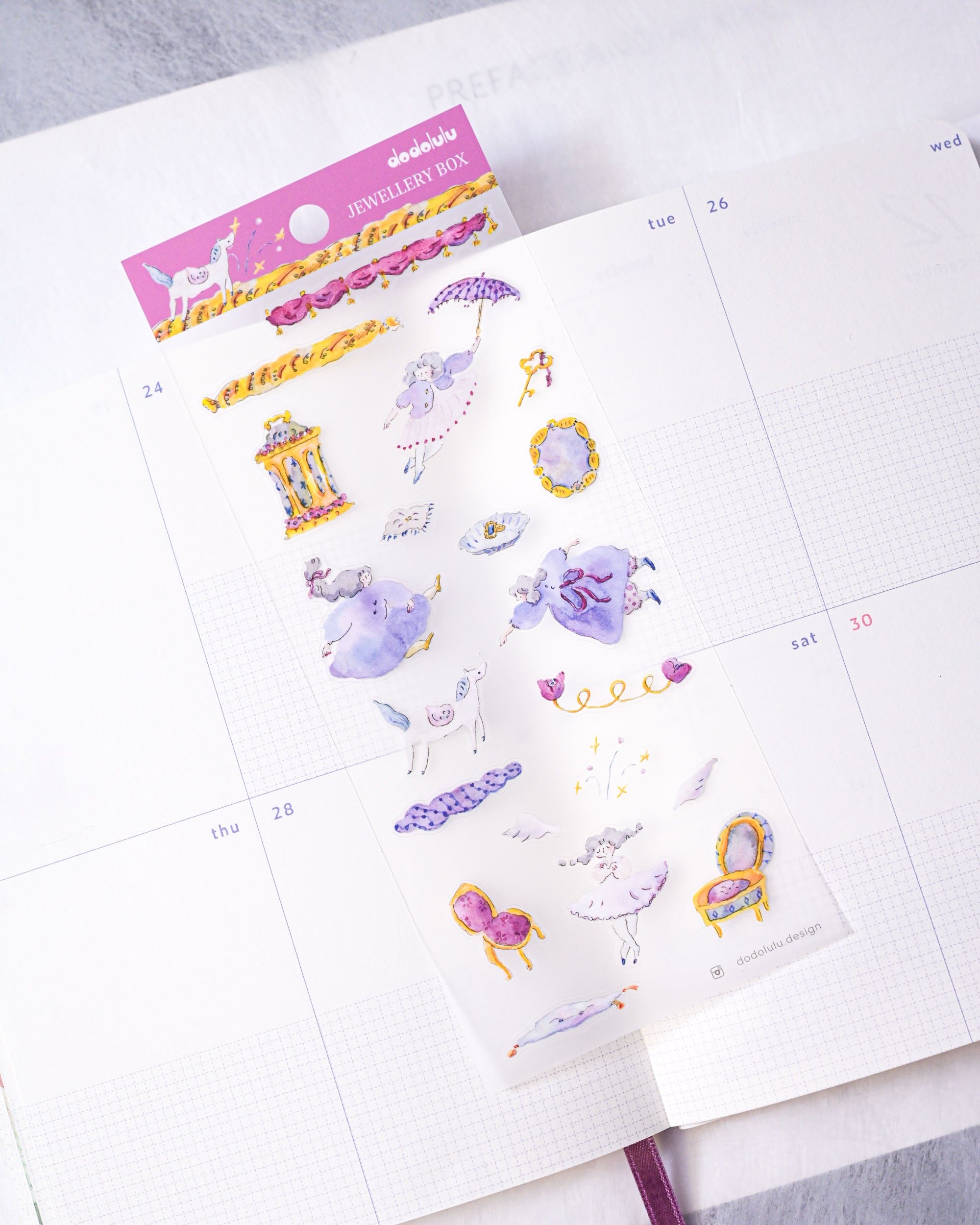 dodolulu Matte Sticker Sheet - Jewellery Box