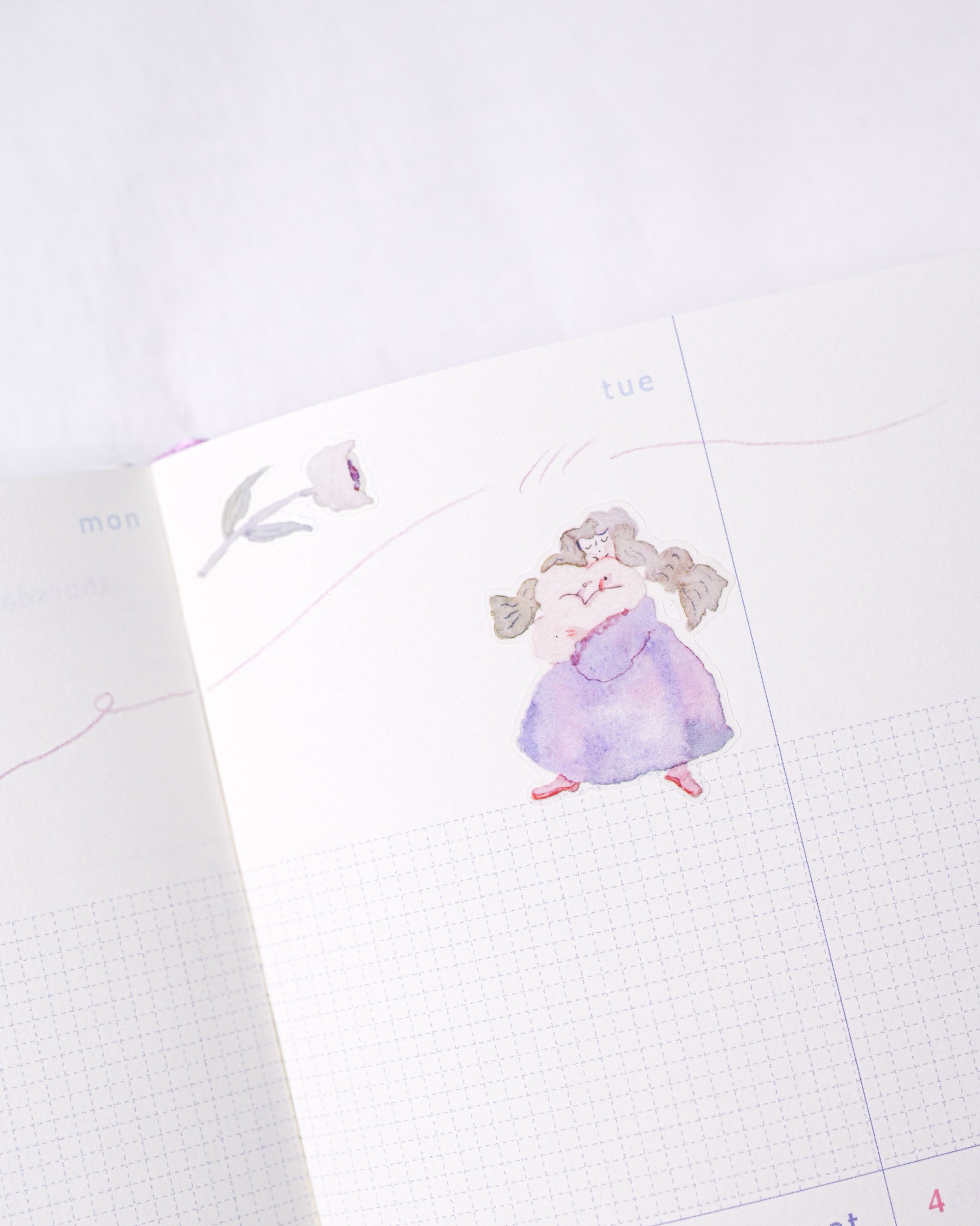 dodolulu Matte Sticker Sheet - Among Flowers