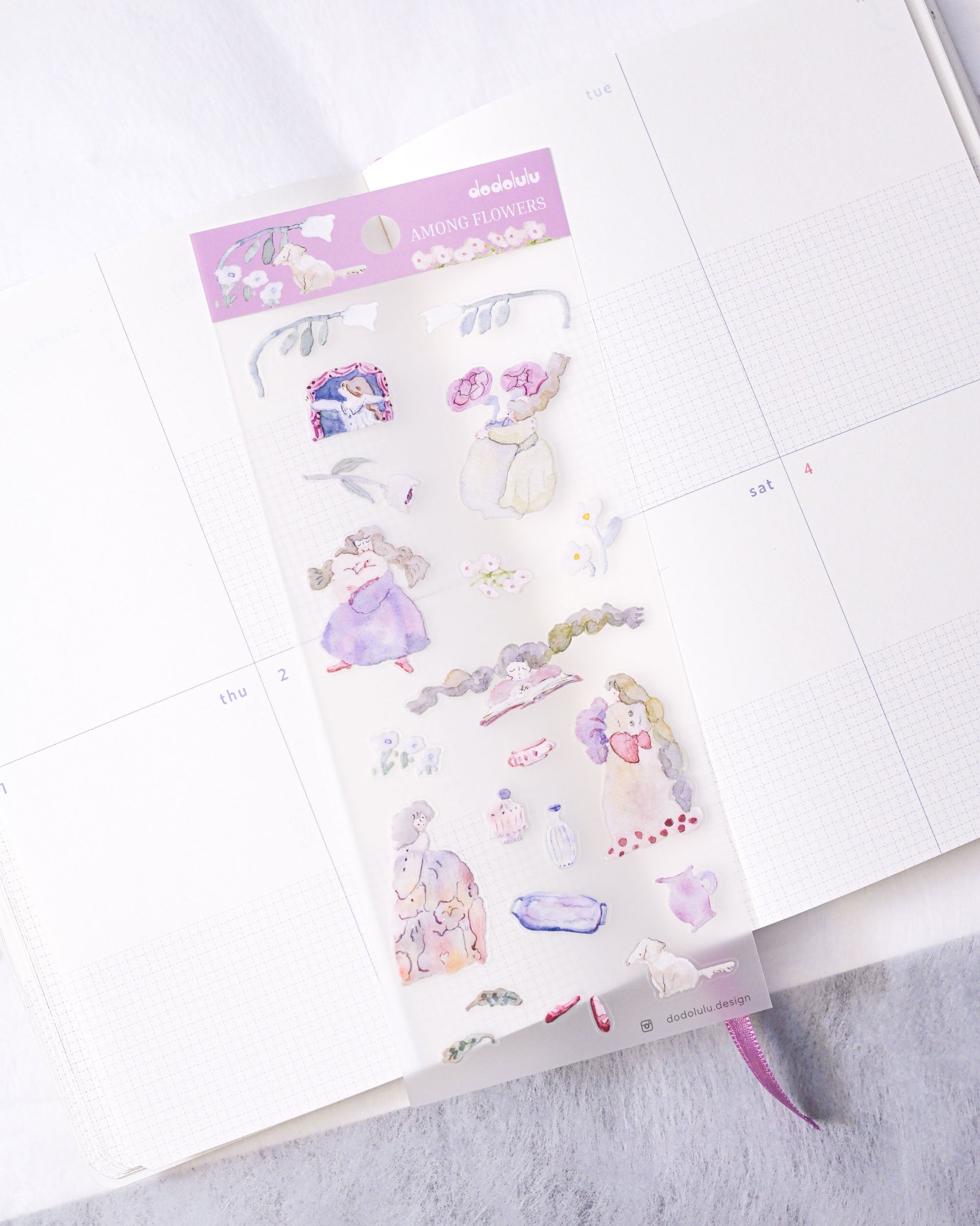 dodolulu Matte Sticker Sheet - Among Flowers