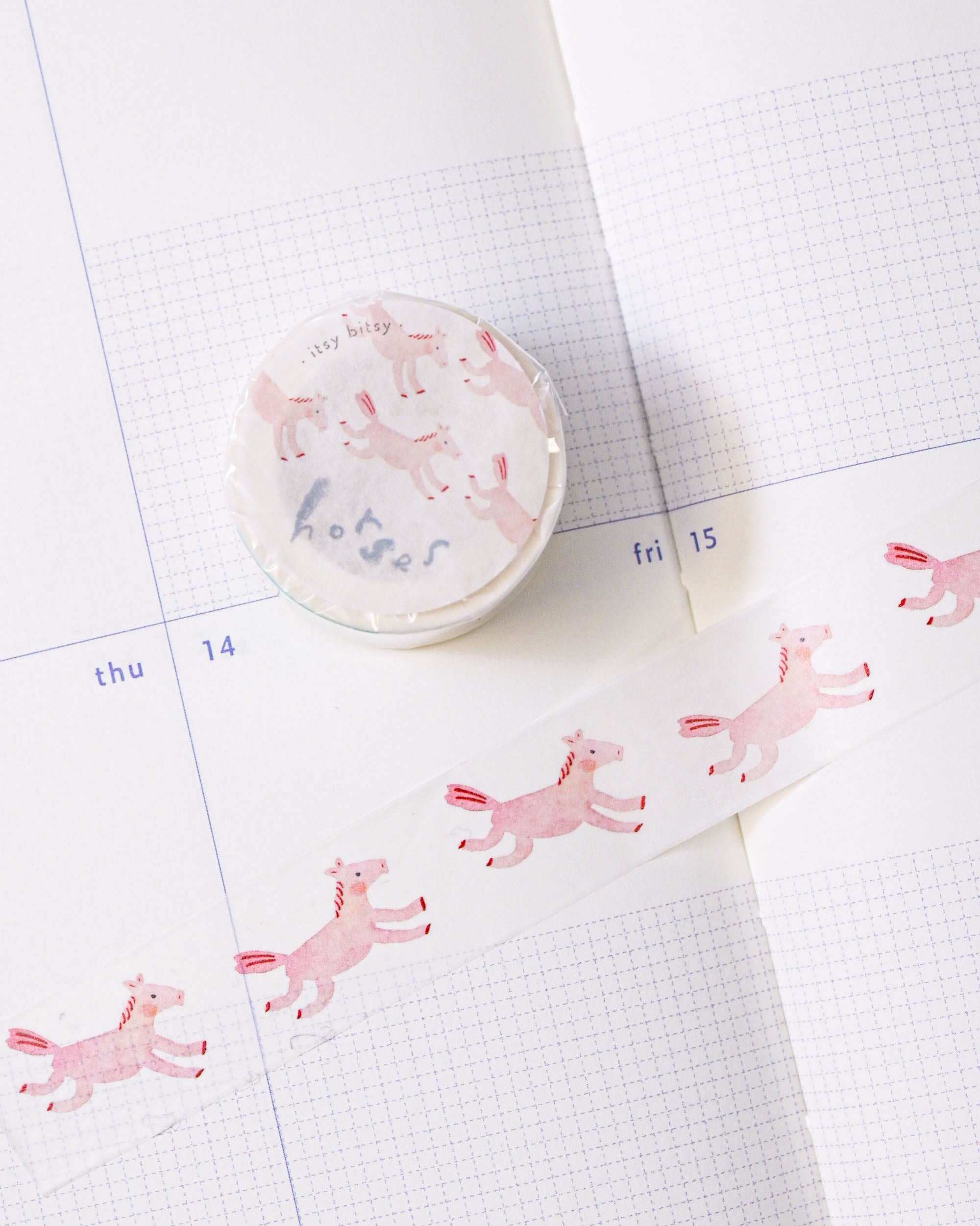 dodolulu itsy bitsy Washi Tape - Horses (2cm)