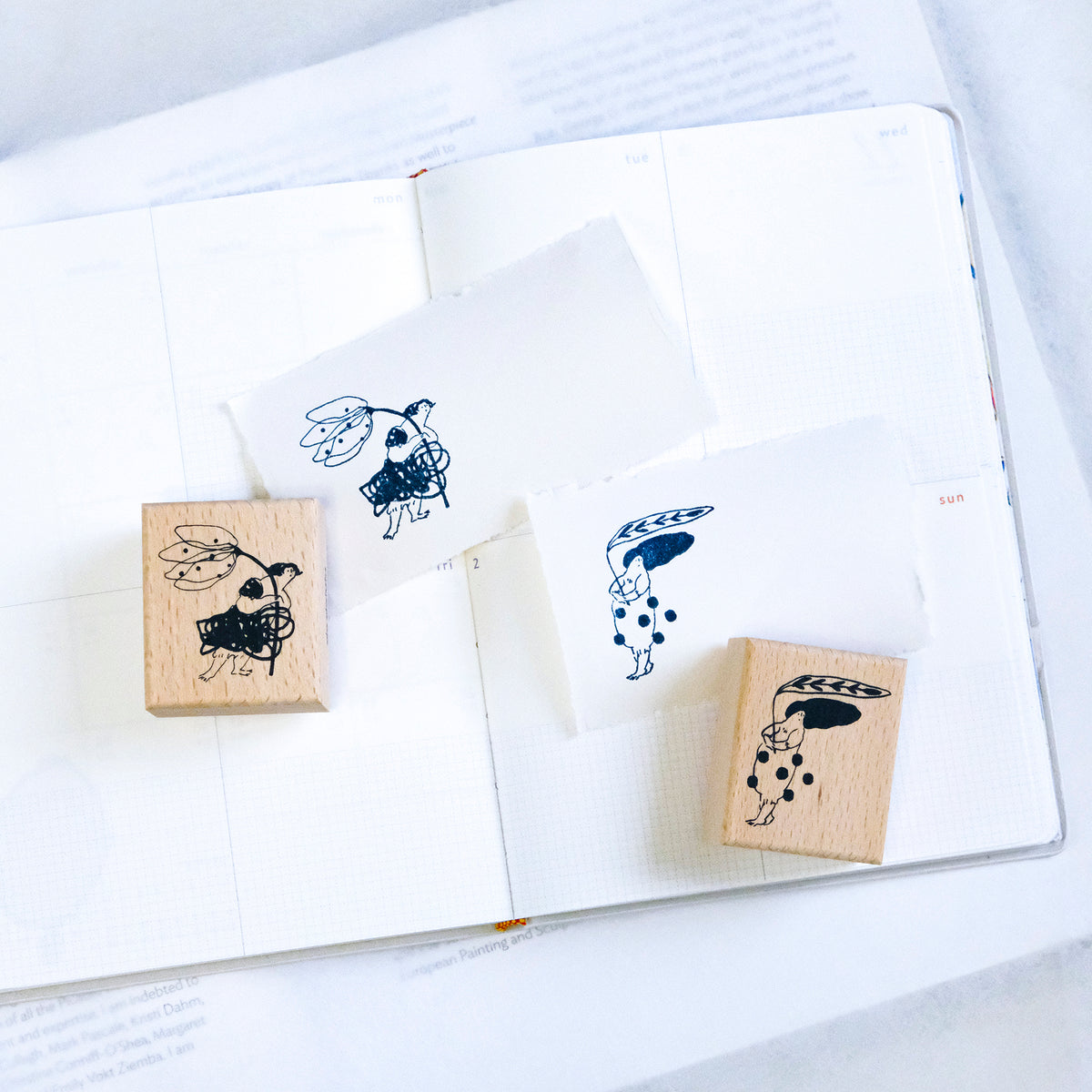 dodolulu Rubber Stamp - Flower & Leaf
