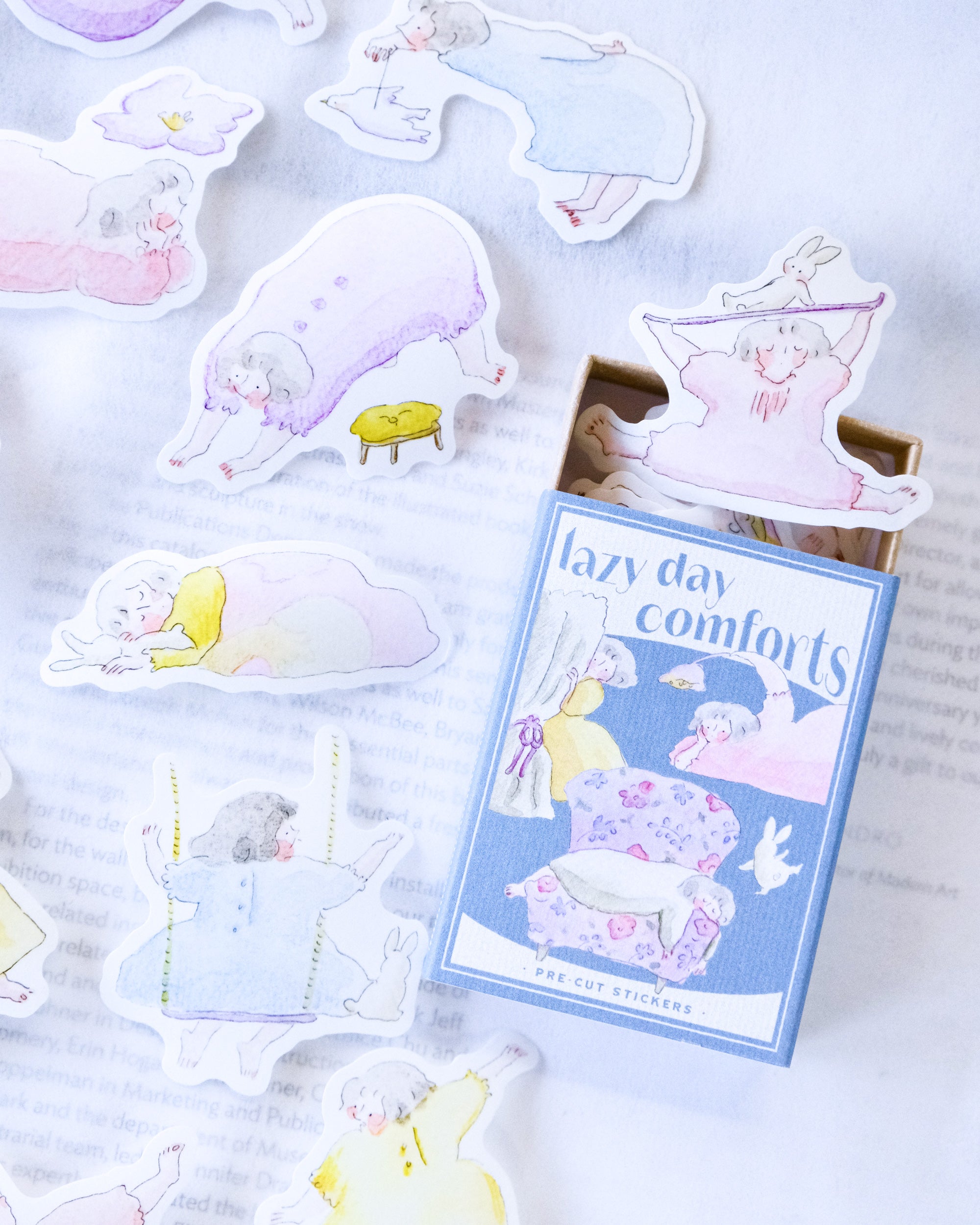 dodolulu Matchbox Sticker Set - Lazy Day Comforts