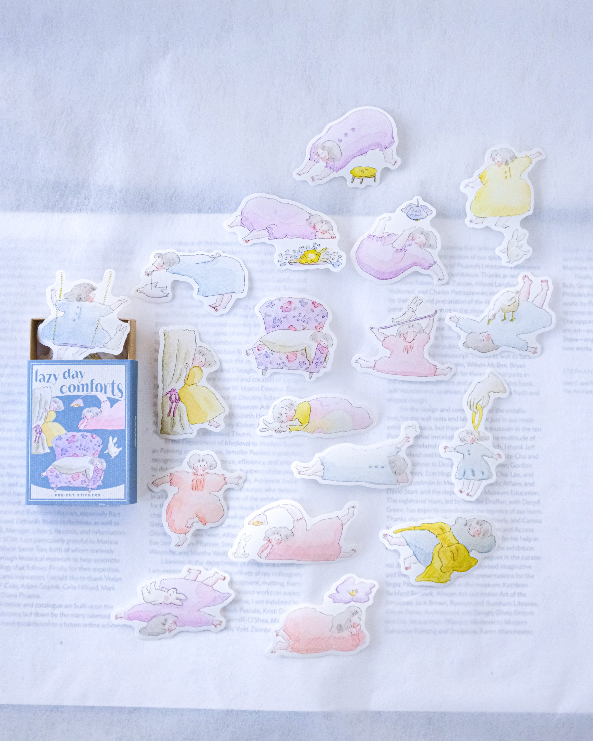 dodolulu Matchbox Sticker Set - Lazy Day Comforts