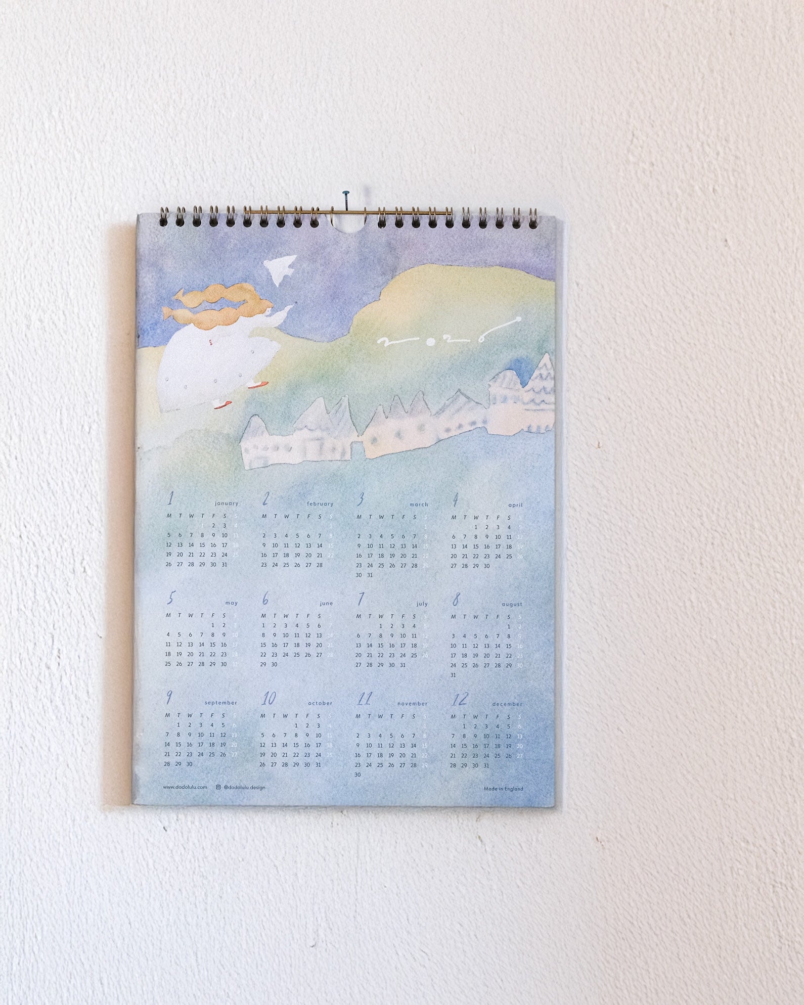 dodolulu 2026 Wall Monthly Calendar A4