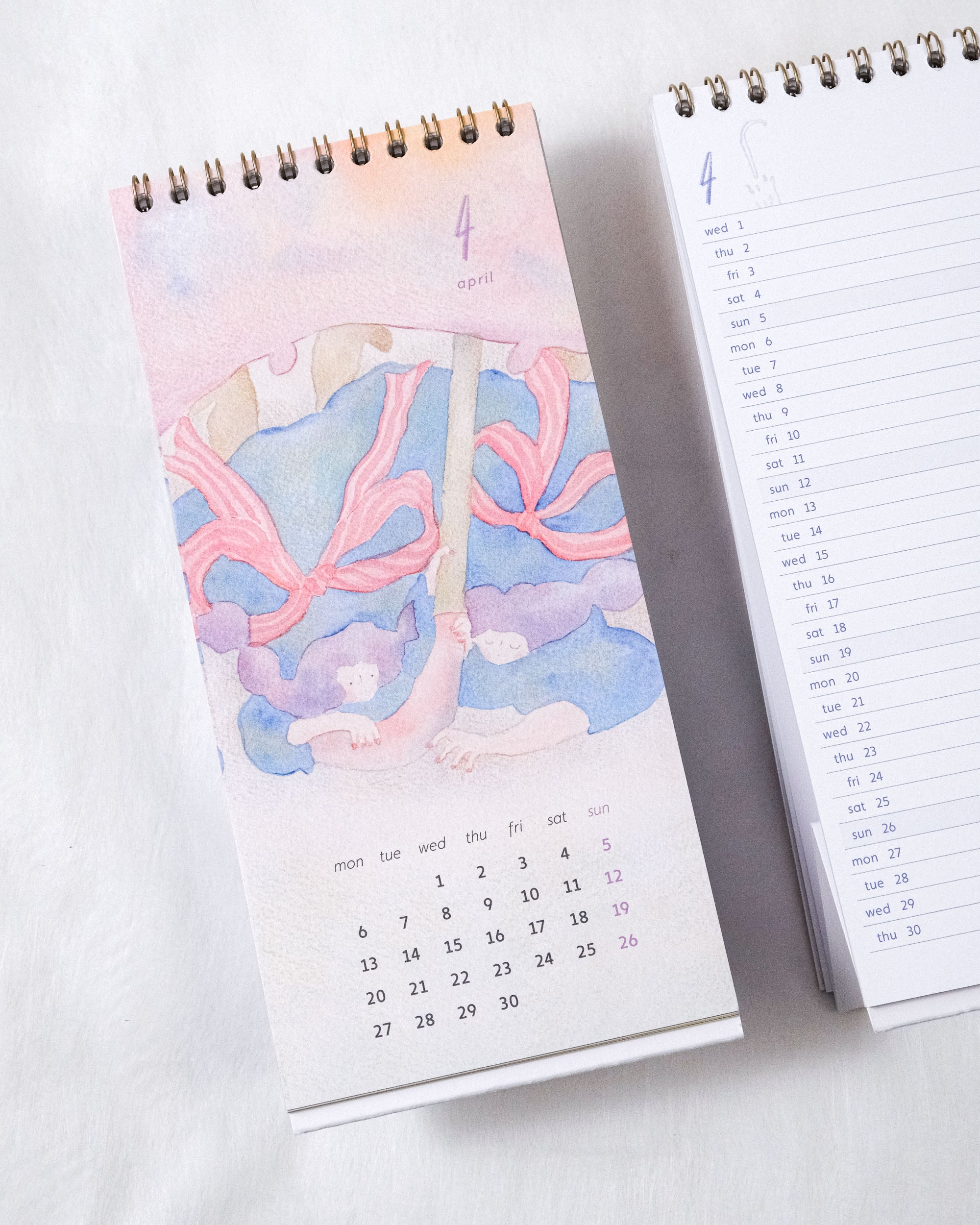 dodolulu 2026 Slim Desk Monthly Calendar