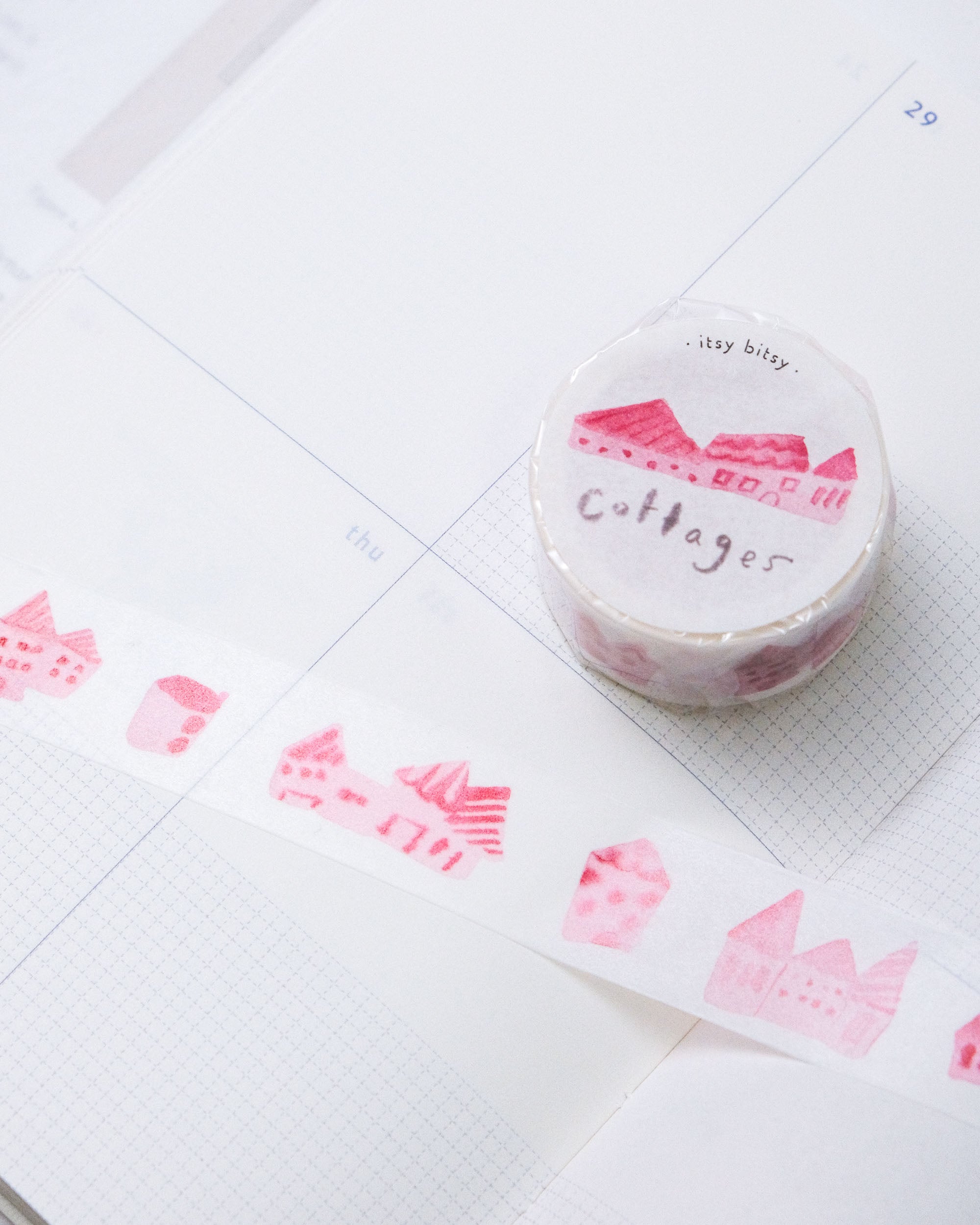 dodolulu itsy bitsy Washi Tape - Cottages (2cm)