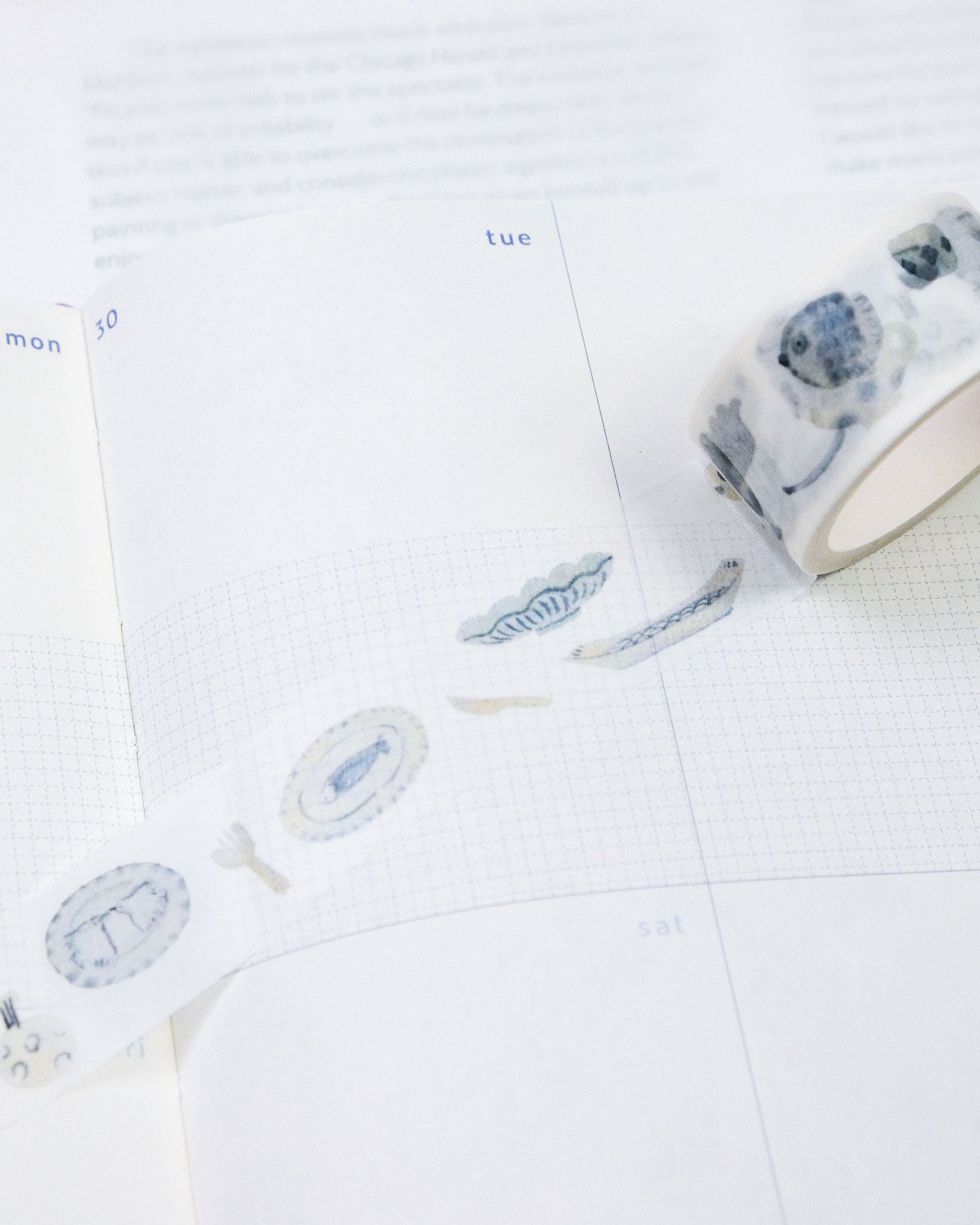 dodolulu itsy bitsy Washi Tape - Tableware (2cm)