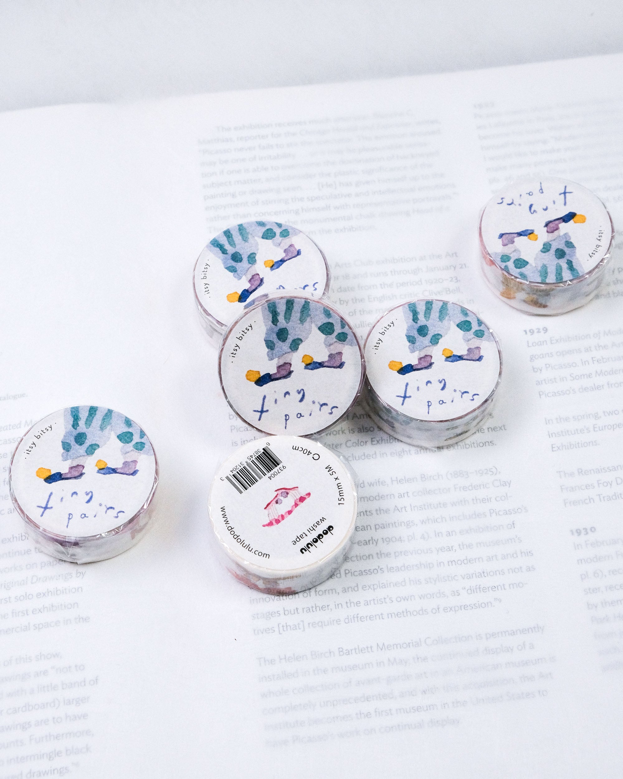 dodolulu itsy bitsy Washi Tape - Tiny Pairs (1.5cm)