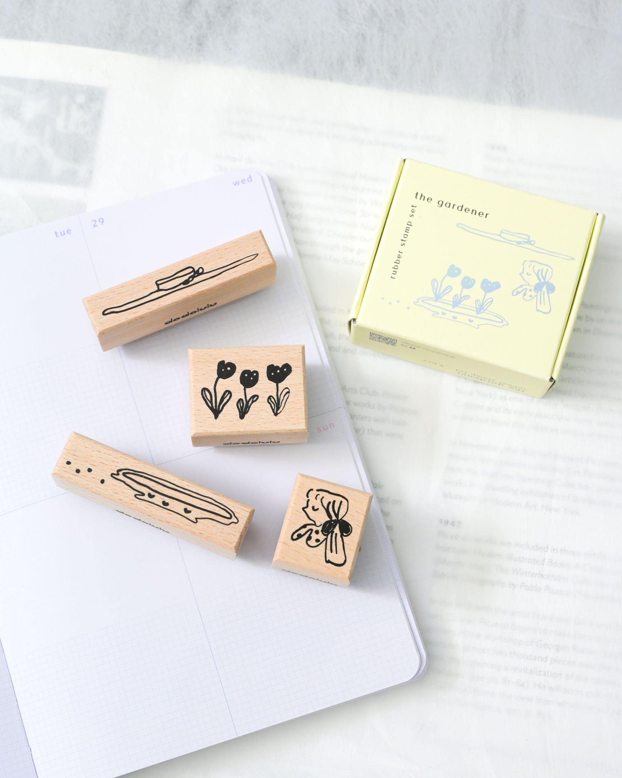 dodolulu Rubber Stamp Set - The Gardener