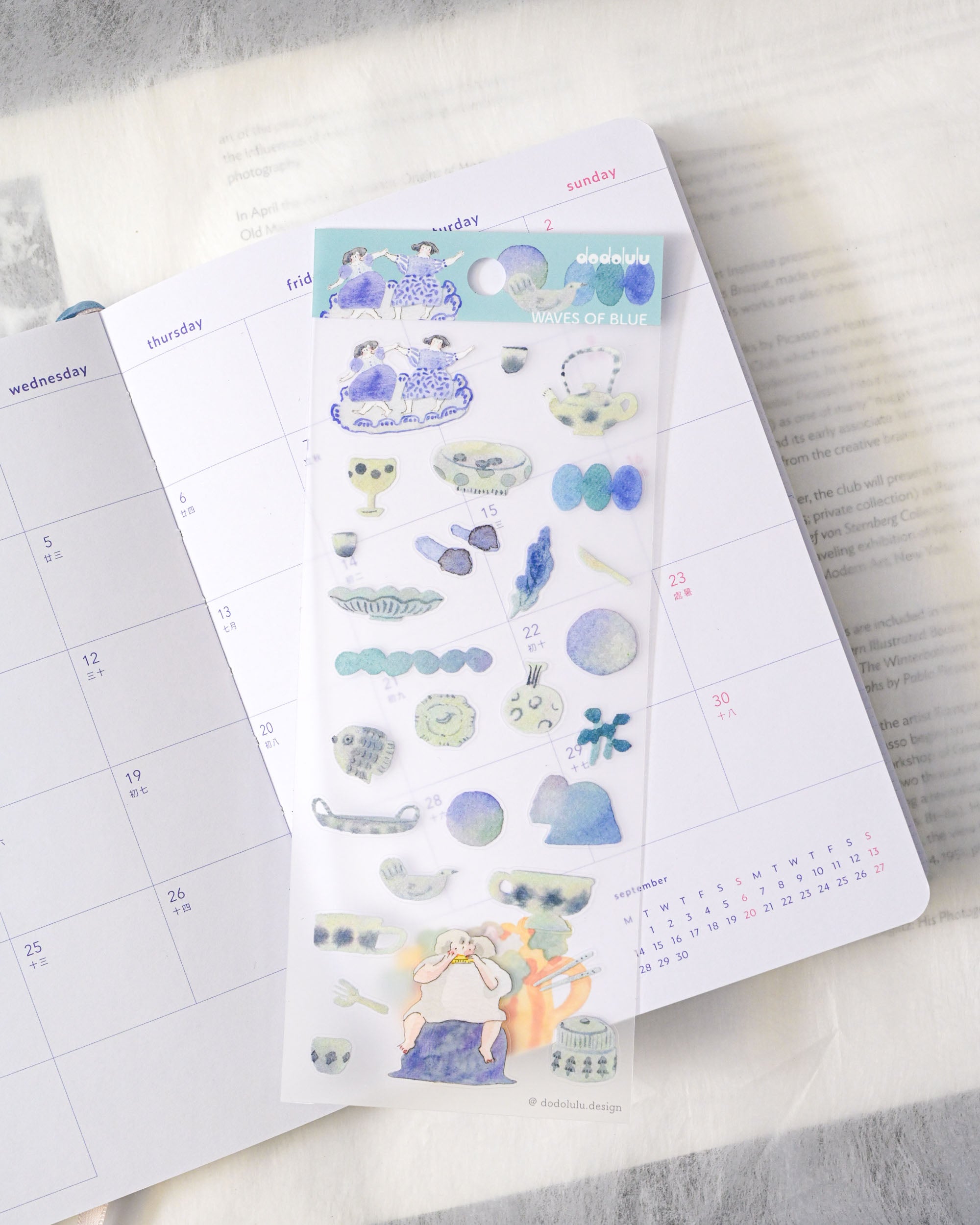 dodolulu Matte Sticker Sheet - Waves of Blue