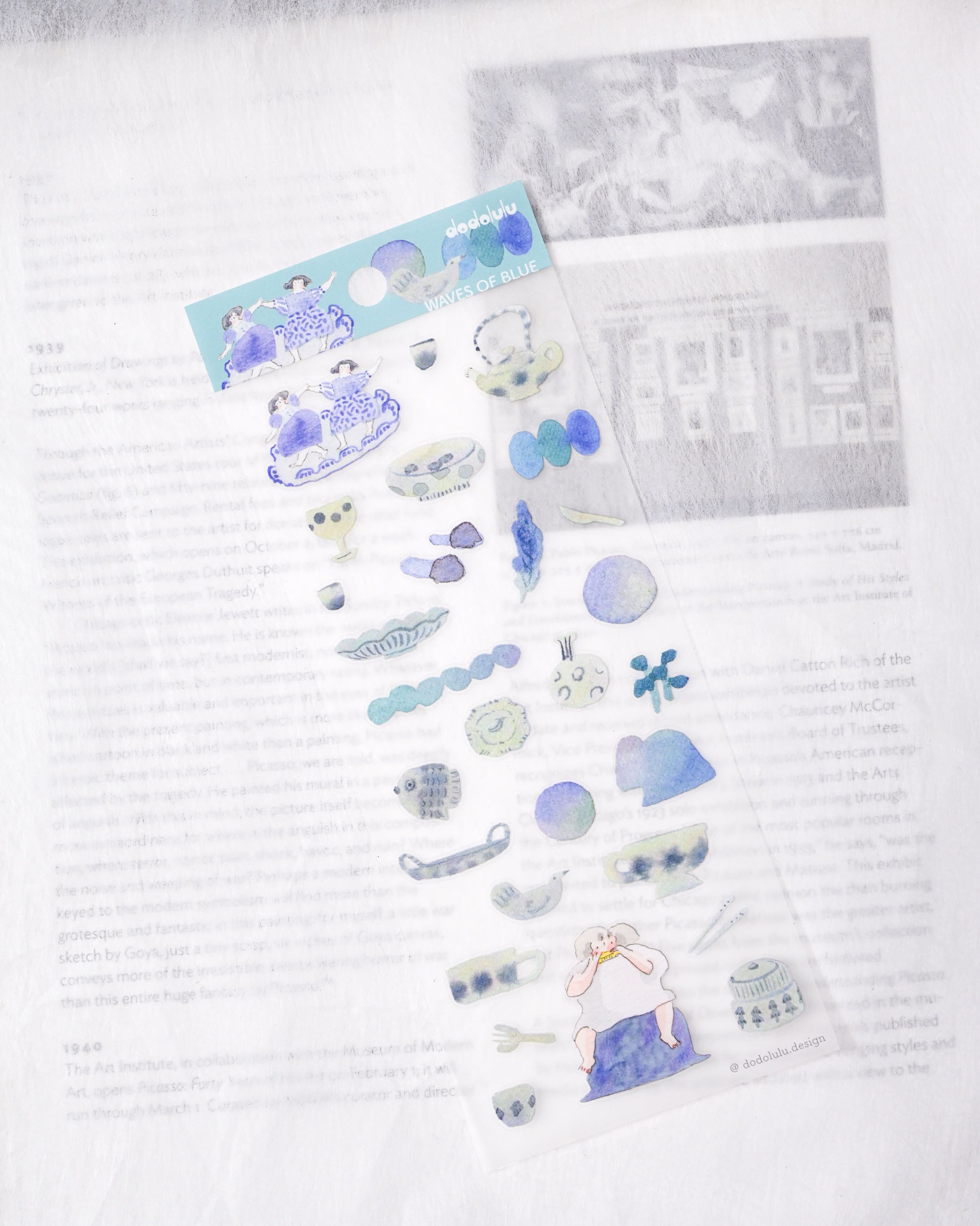 dodolulu Matte Sticker Sheet - Waves of Blue