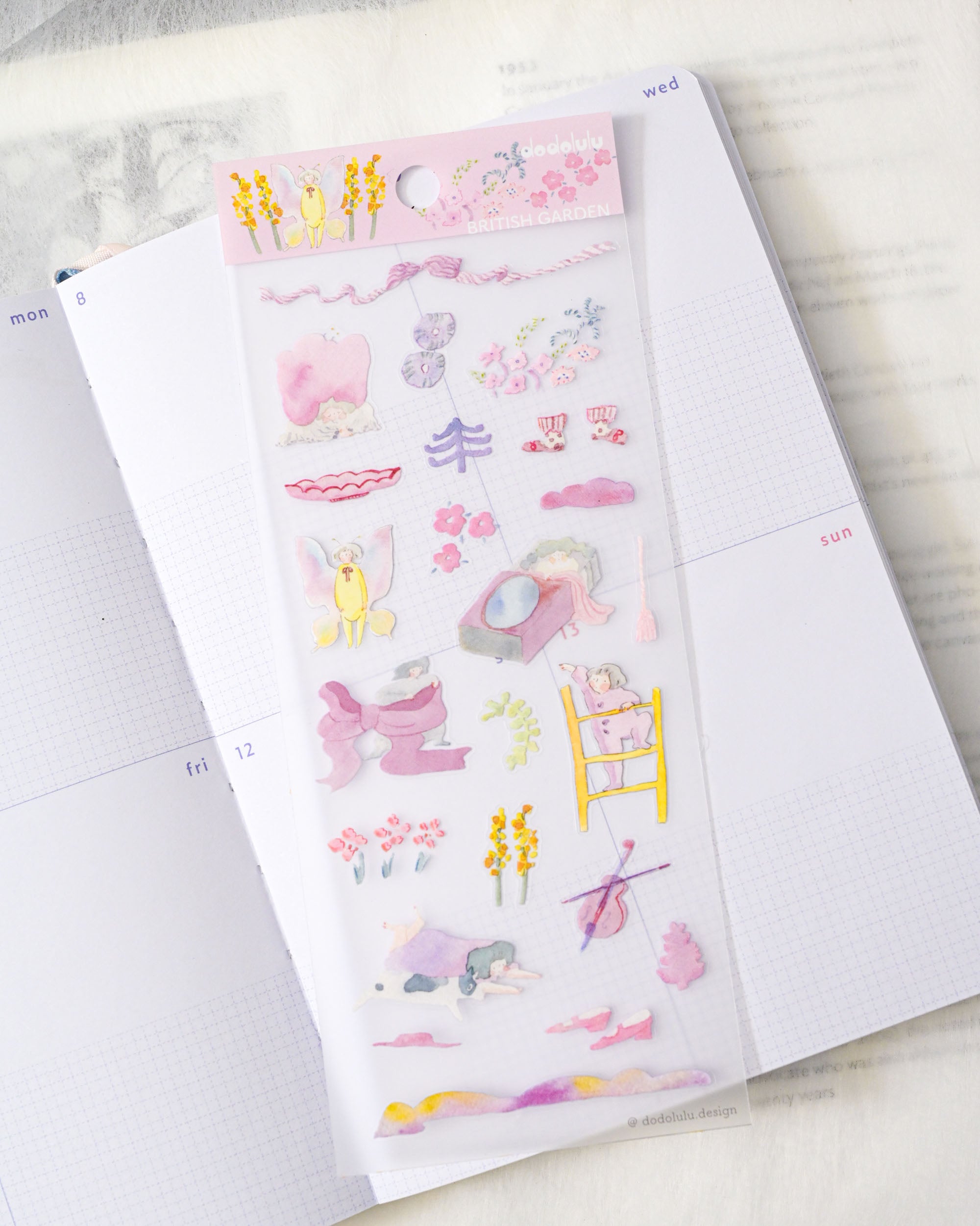 dodolulu Matte Sticker Sheet - British Garden