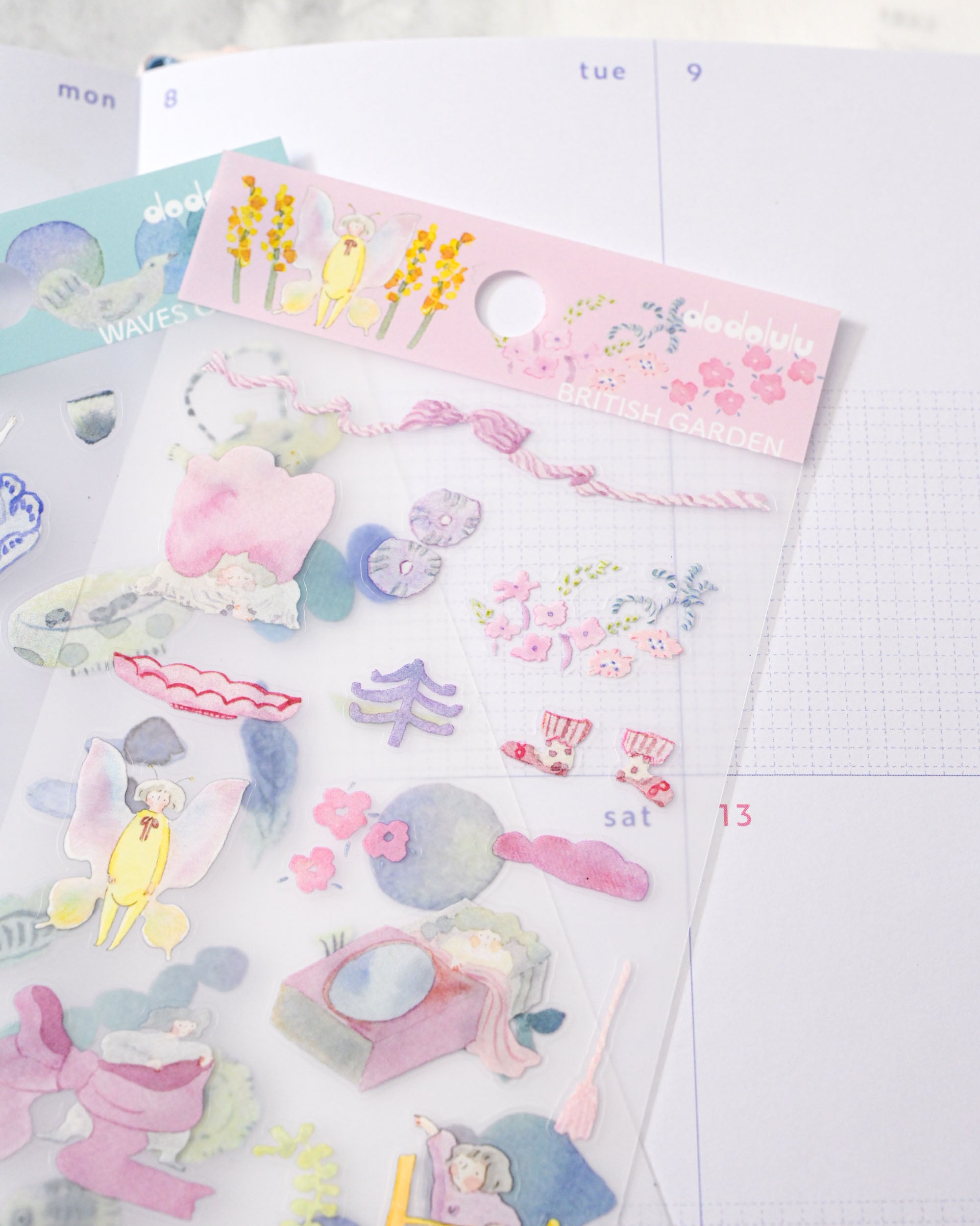 dodolulu Matte Sticker Sheet - British Garden