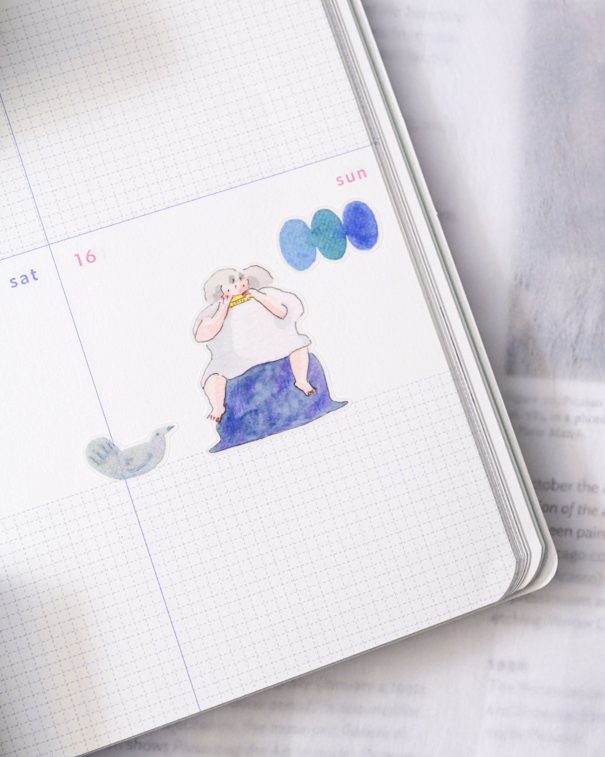 dodolulu Matte Sticker Sheet - Waves of Blue