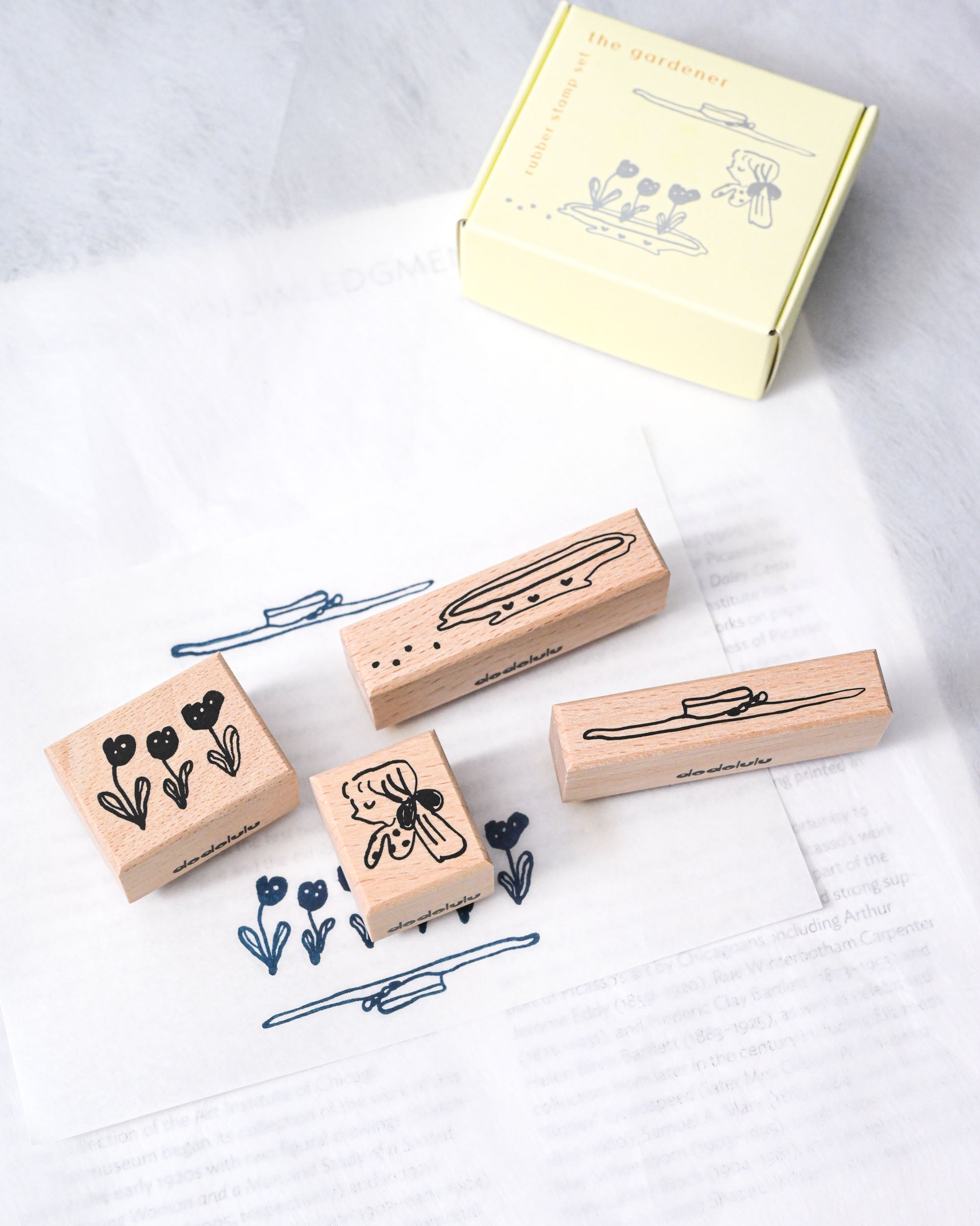 dodolulu Rubber Stamp Set - The Gardener