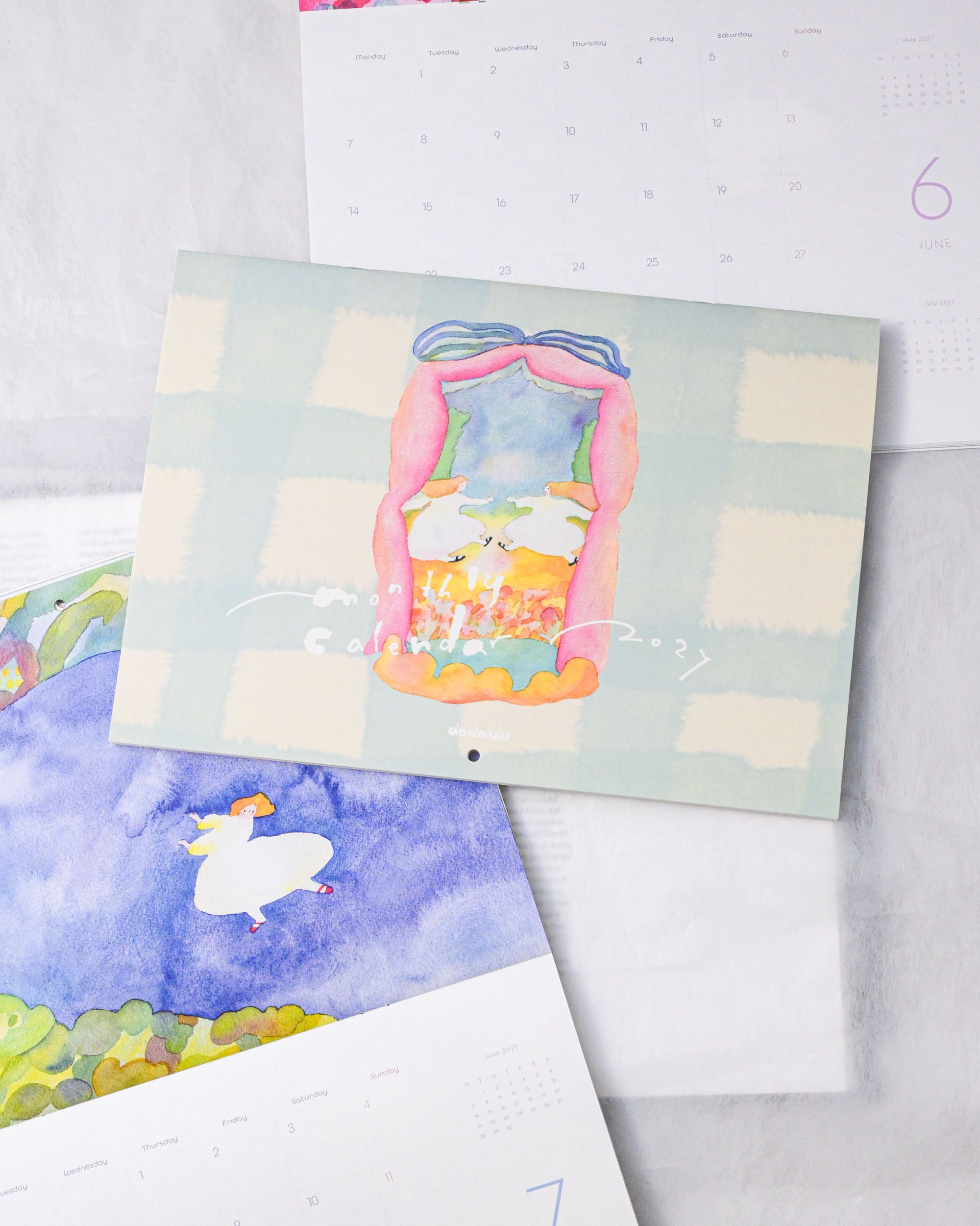 dodolulu 2027 Monthly Wall Calendar A4