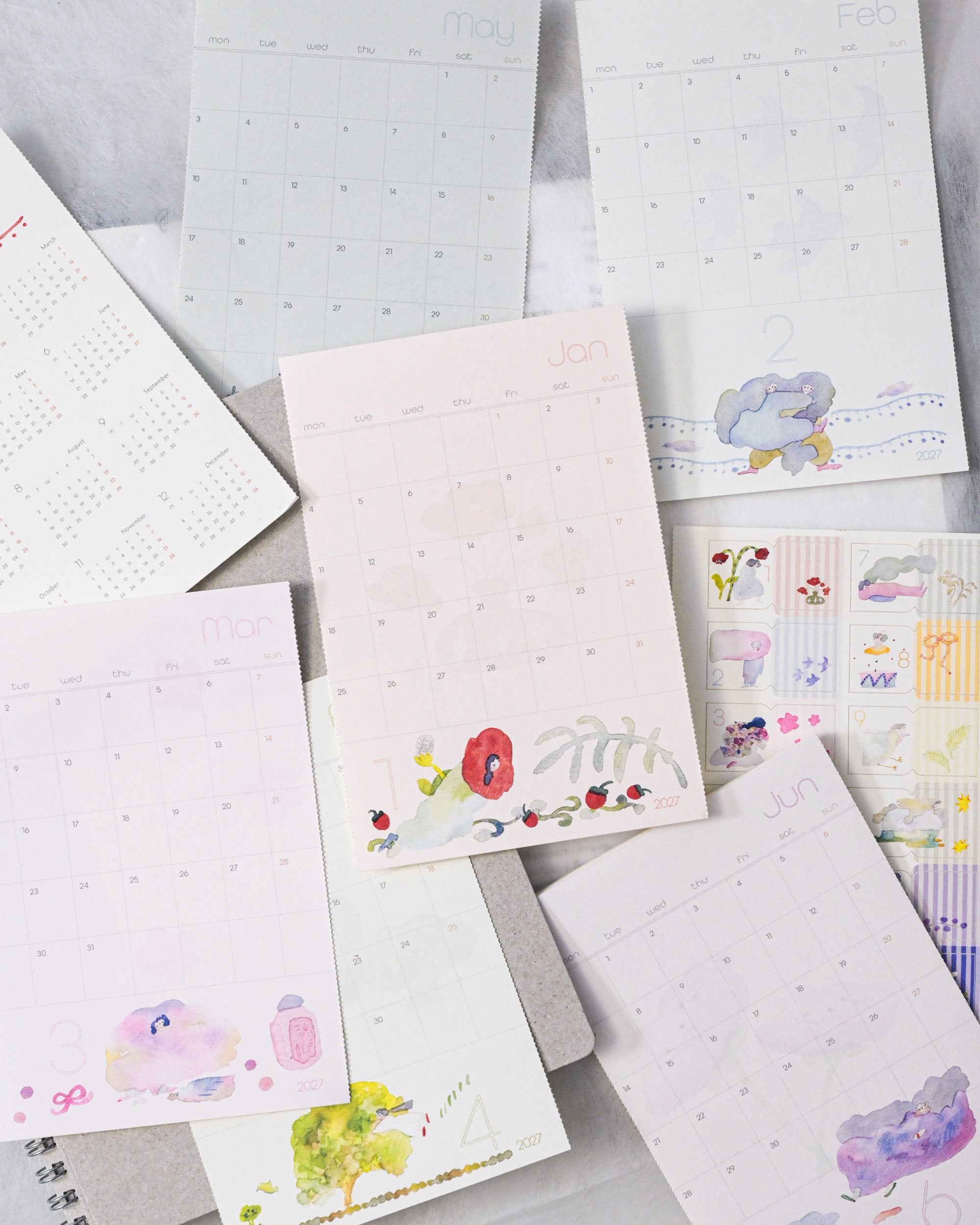 dodolulu 2027 Monthly Planner Stickers