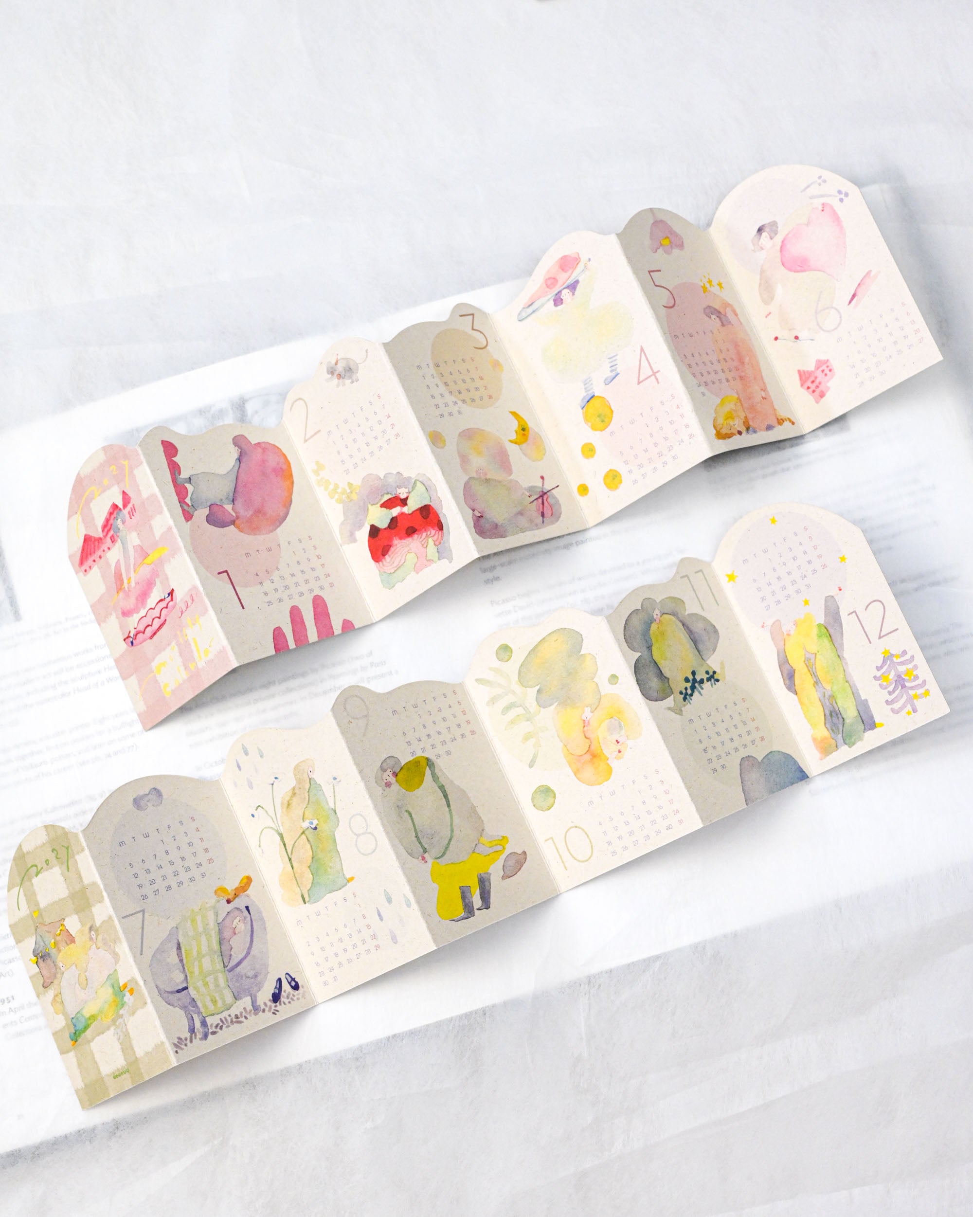 dodolulu 2027 Mini Concertina Monthly Calendar