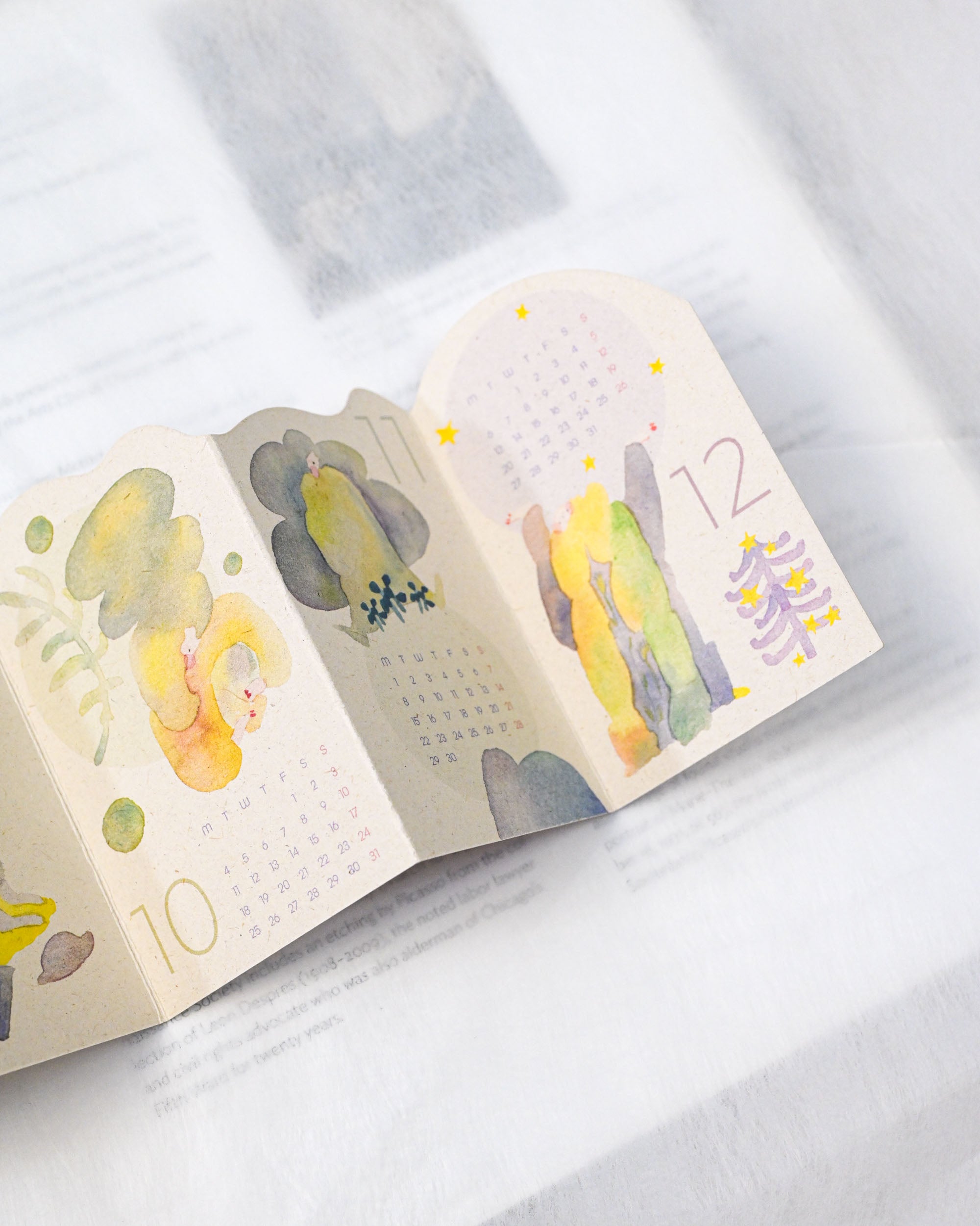 dodolulu 2027 Mini Concertina Monthly Calendar