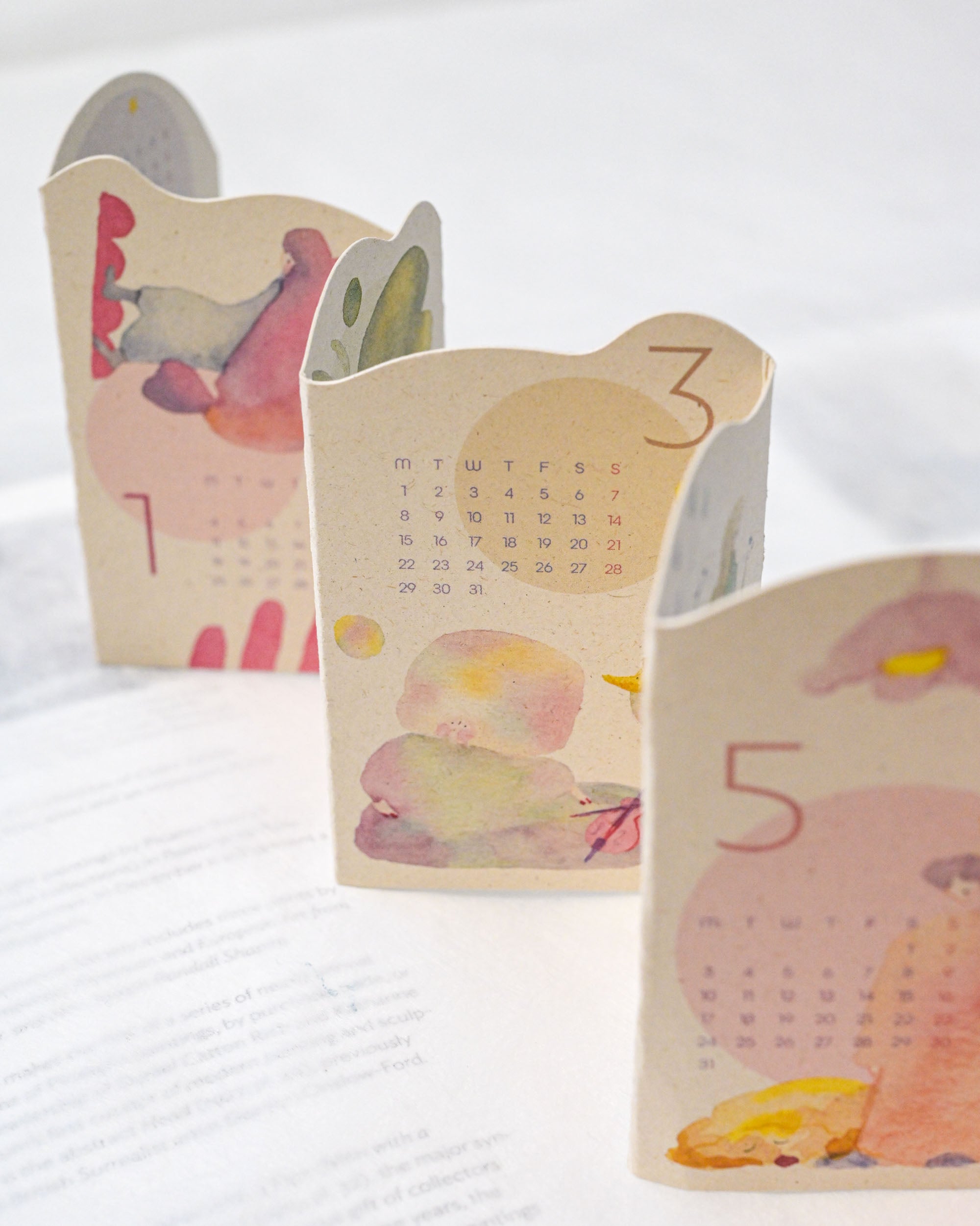 dodolulu 2027 Mini Concertina Monthly Calendar