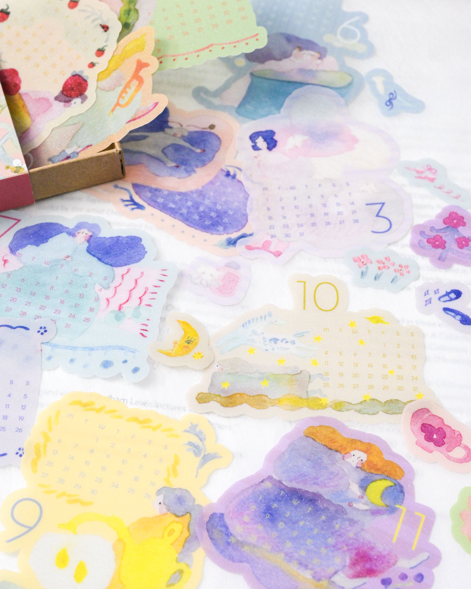 dodolulu 2027 Monthly Calendar Stickers
