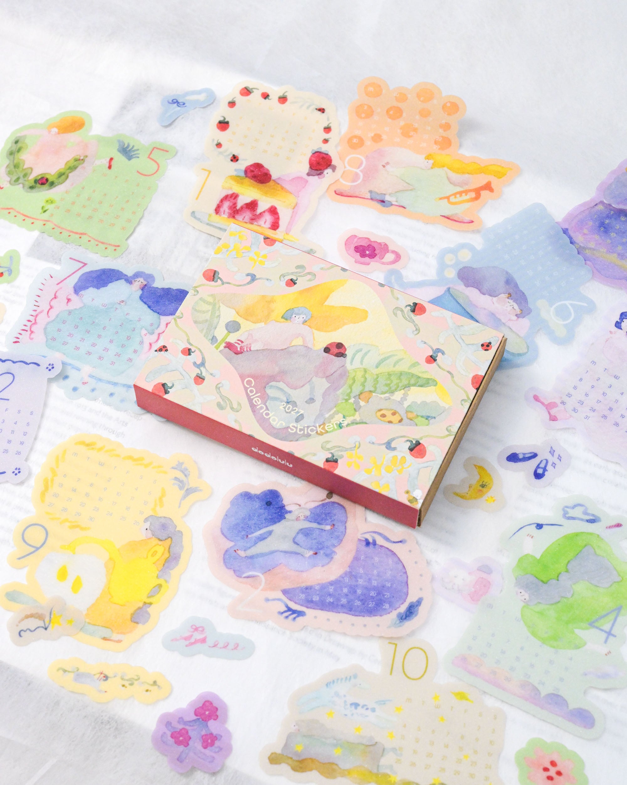 dodolulu 2027 Monthly Calendar Stickers