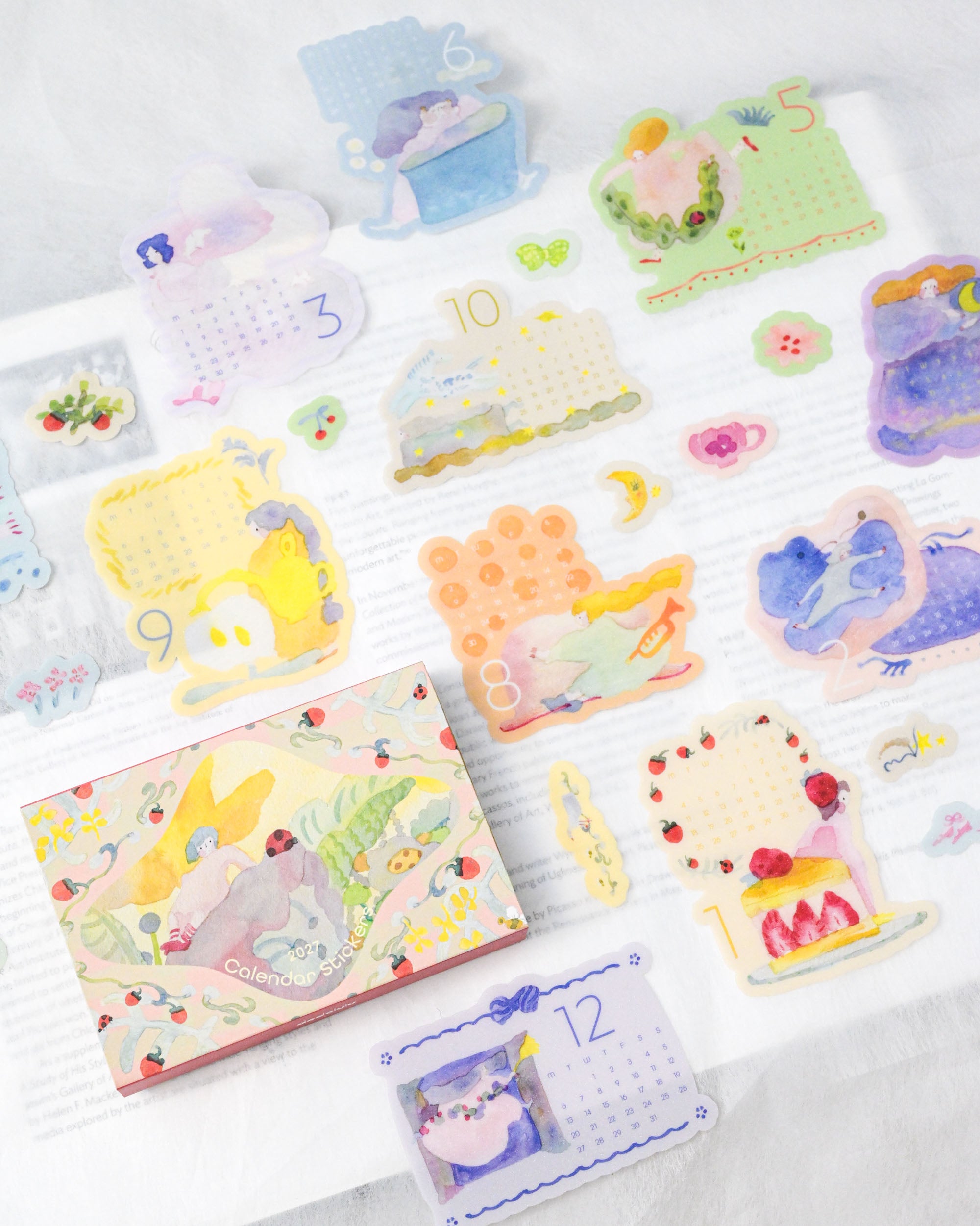 dodolulu 2027 Monthly Calendar Stickers