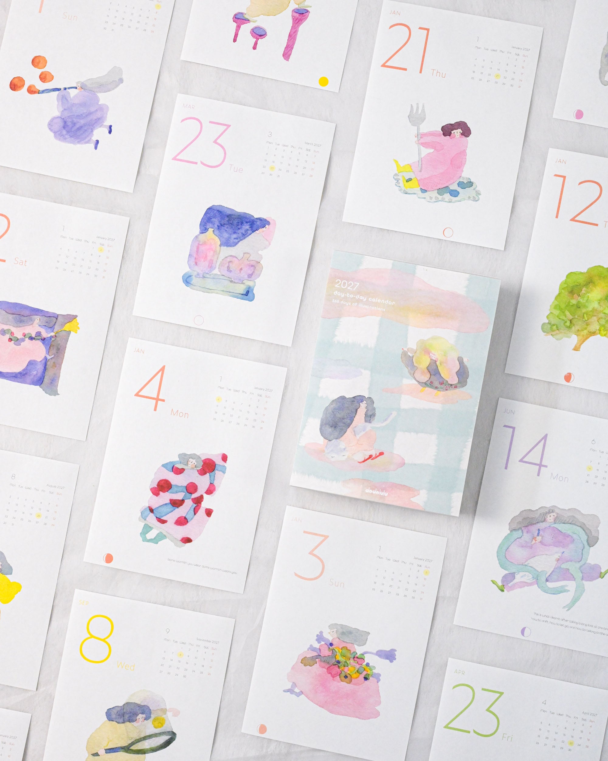 dodolulu 2027 365 Day-to-Day Desk Calendar