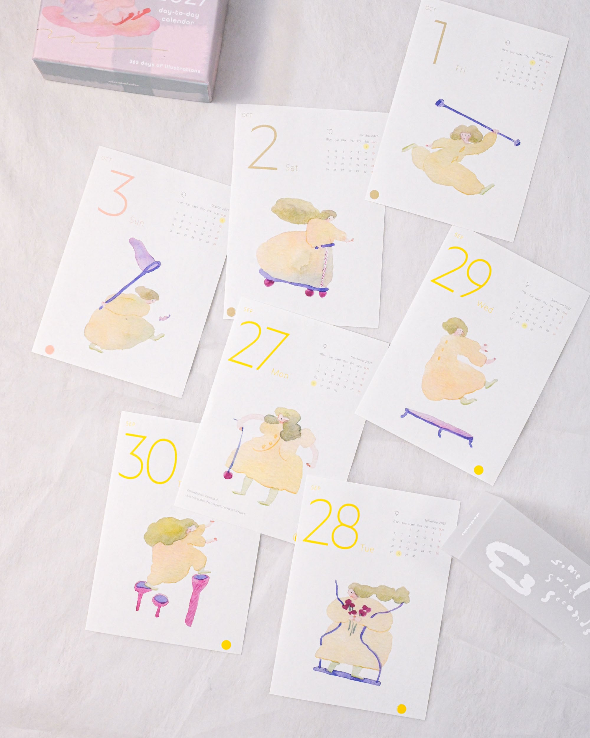 dodolulu 2027 365 Day-to-Day Desk Calendar