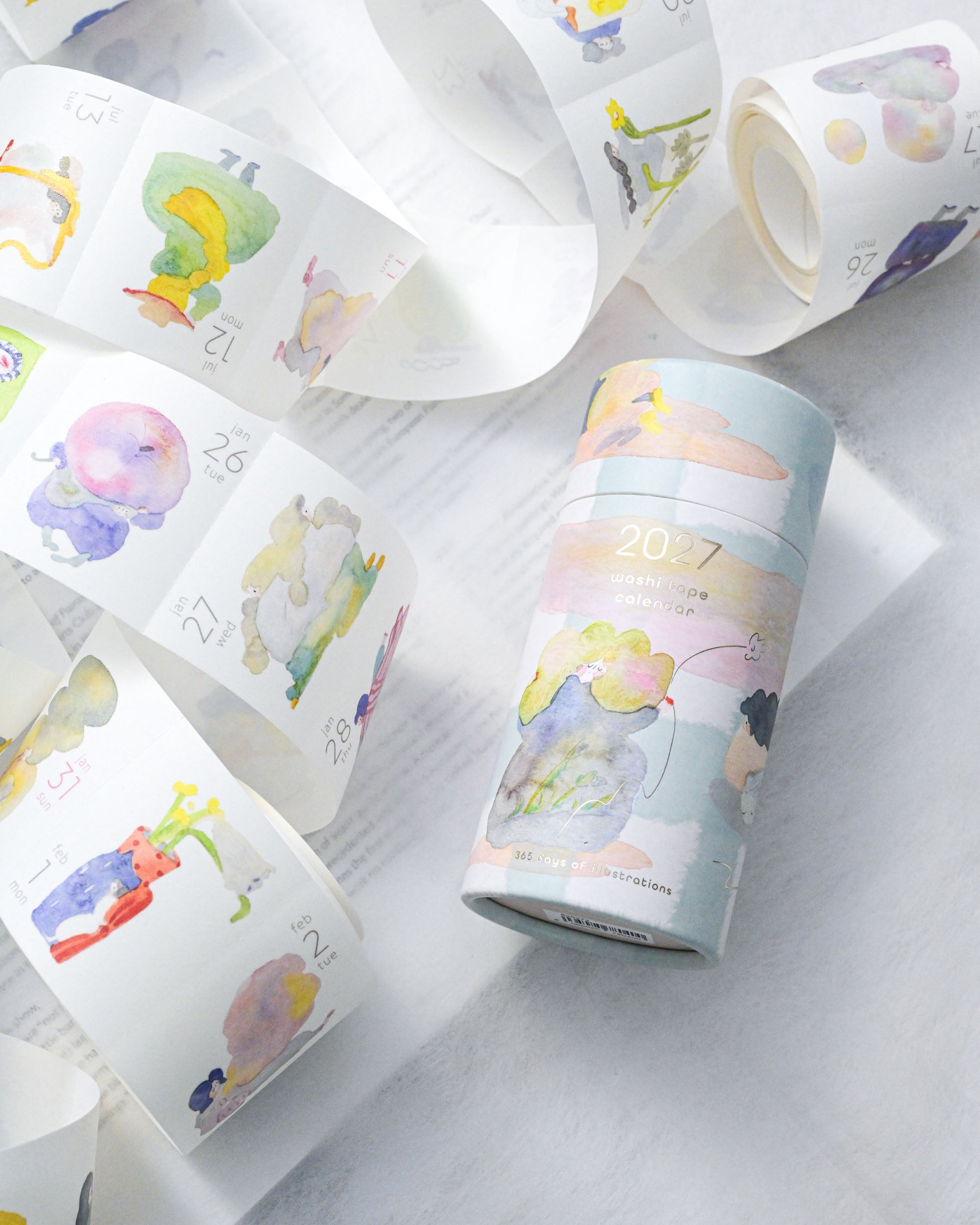 dodolulu 2027 365 Daily Washi Tape Calendar